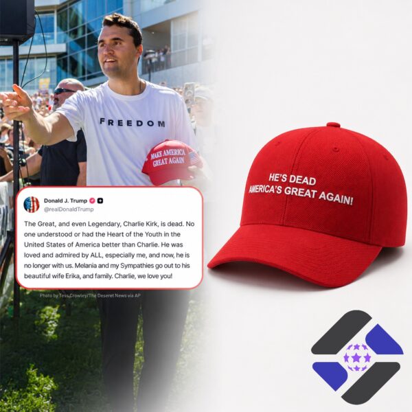 Trump He's Dead America Great Again Baseball Cap