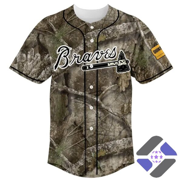 Atlanta Braves Hunting and Fishing Night Camouflage Baseball Jersey