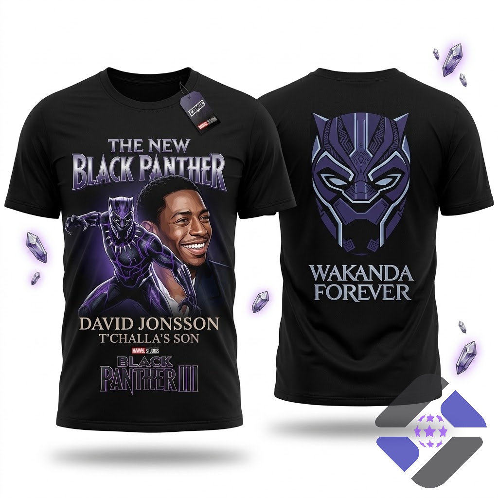 The New Black Panther David Jonsson Black Panther III T-Shirt - Front View