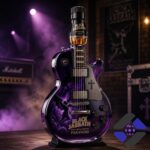 BLACK SABBATH Paranoid Guitar Shaped Whiskey Bottle