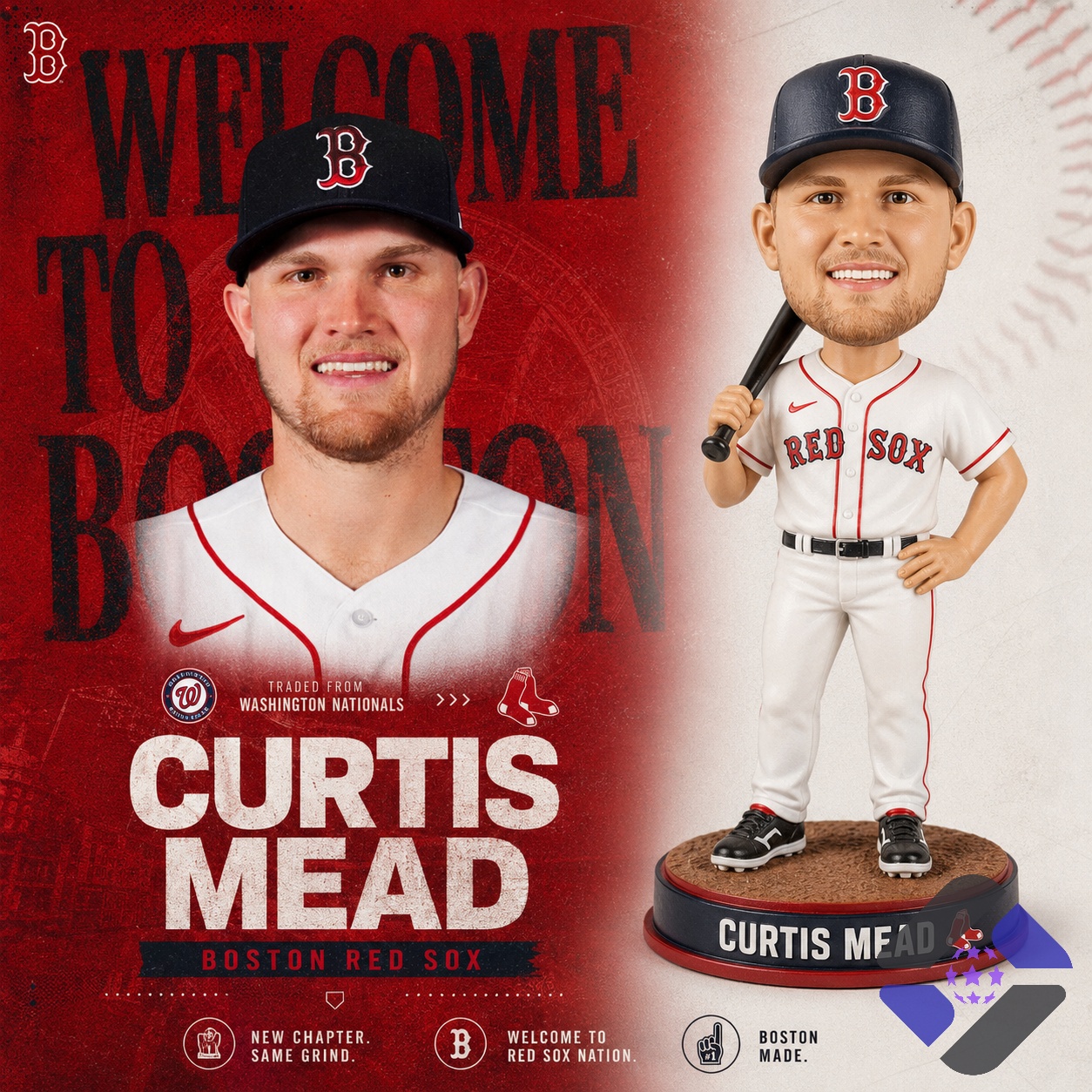 Boston Red Sox Curtis Mead Bobblehead