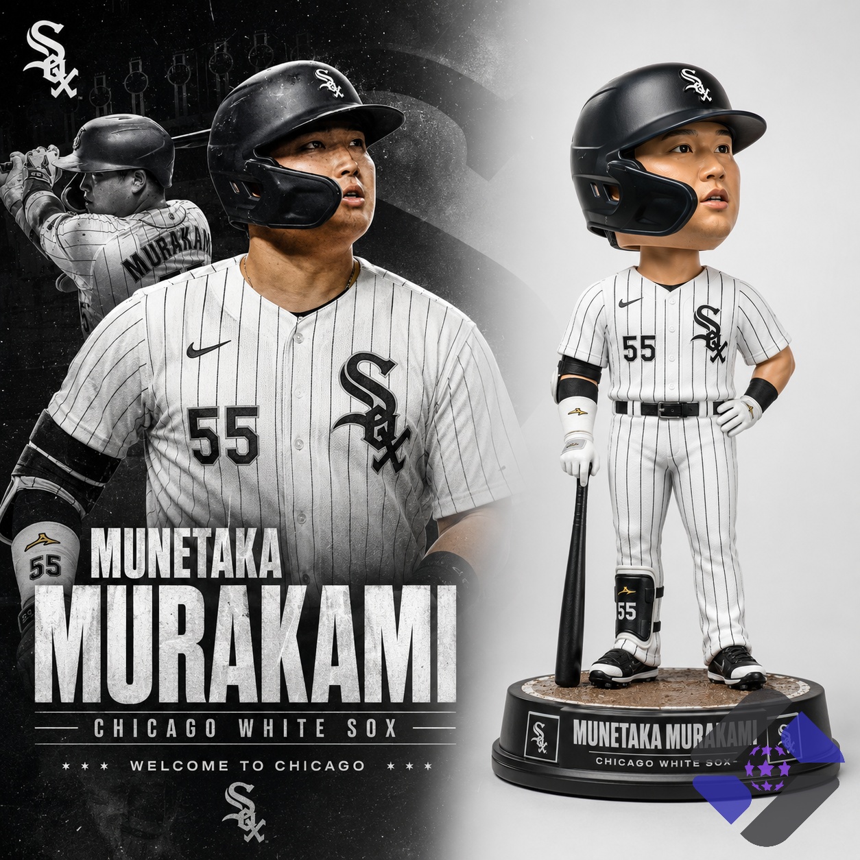 chicago-white-sox-munetaka-murakami-55-welcome-to-chicago-bobblehead-2-1.jpg Chicago White Sox Munetaka Murakami Bobblehead