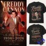 Freddy Cannon Rock & Roll Legend In Loving Memory 1936-2026 T-Shirt