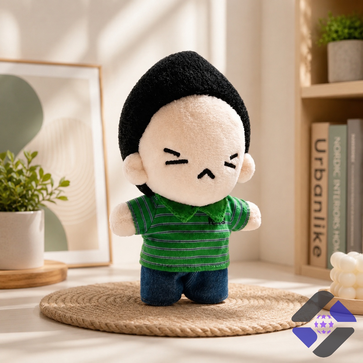 BTS Min Yoongi Grumpy Face Plush Toy - Front View