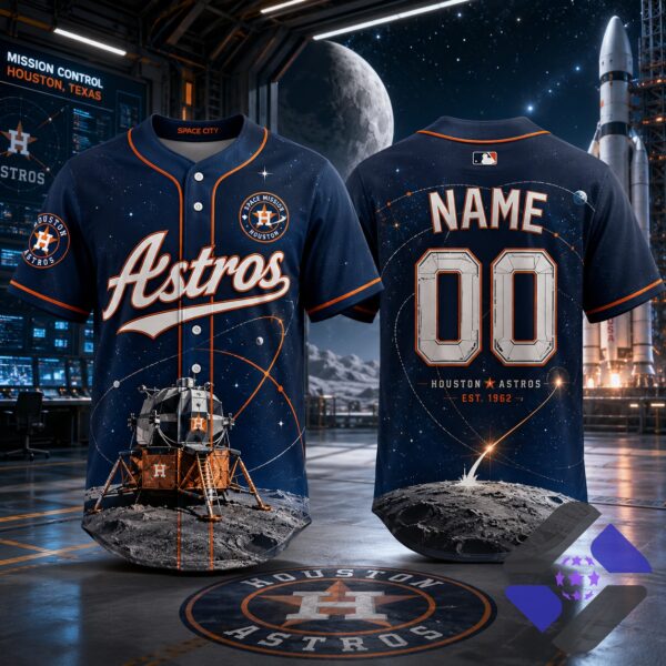Houston Astros Space Mission Moon Landing Baseball Jersey