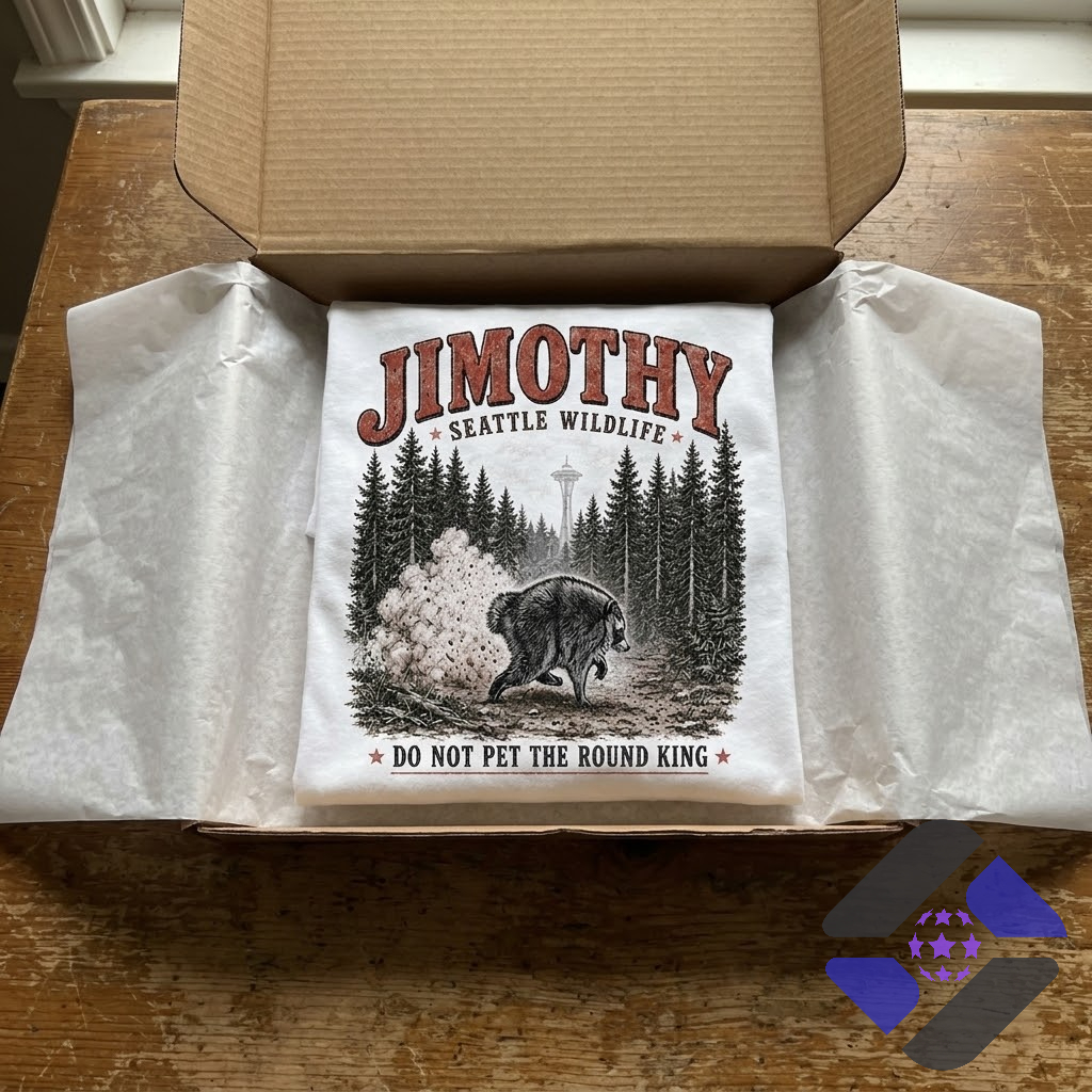 Jimothy Seattle Wildlife Do Not Pet The Round King Raccoon T-Shirt