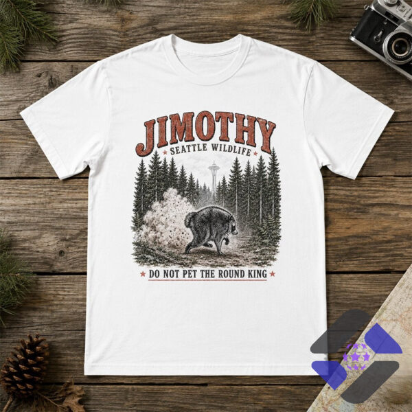 Jimothy Seattle Wildlife Do Not Pet The Round King Raccoon T-Shirt