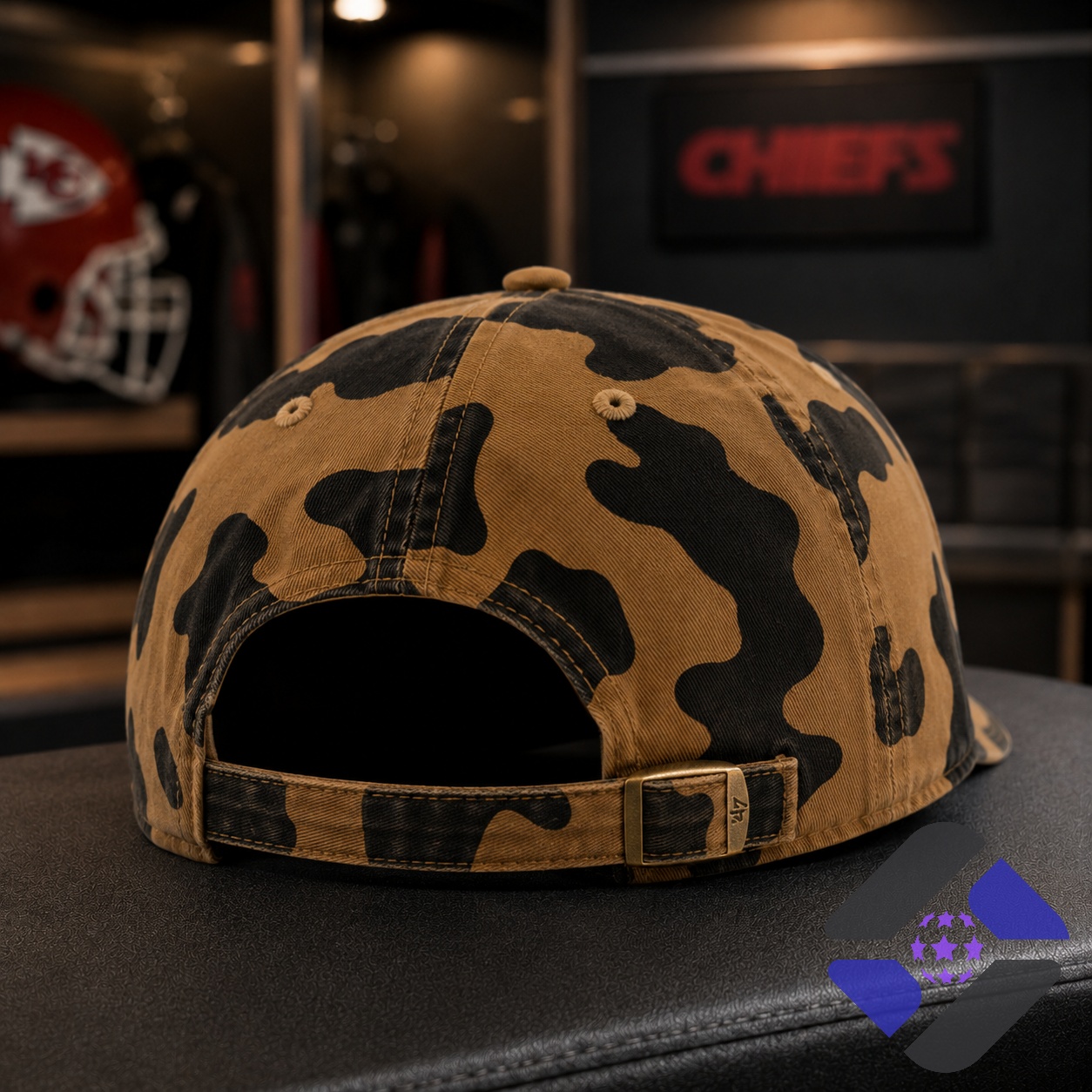Kansas City Chiefs Clean Up Baseball Cap - Detail View