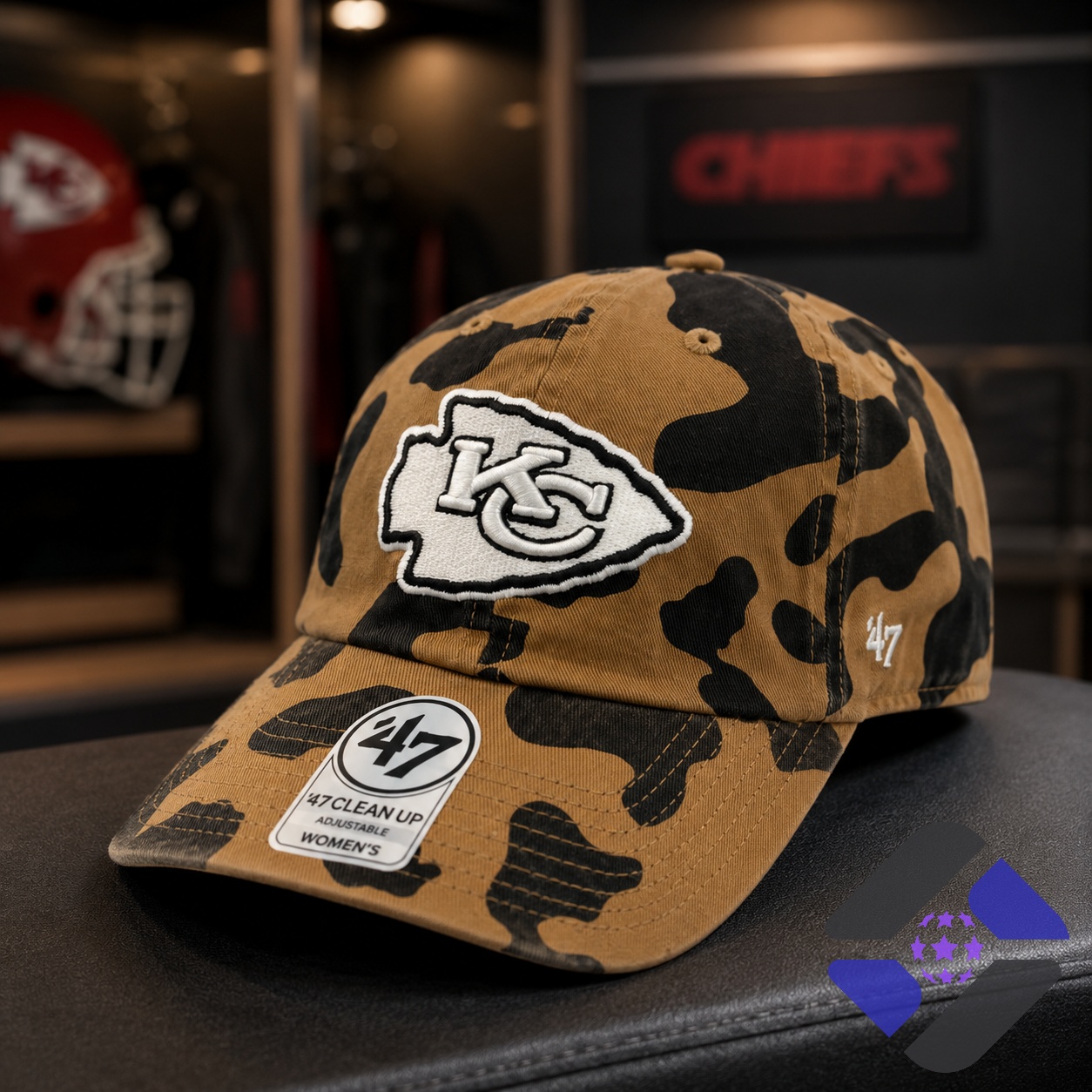 kansas-city-chiefs-47-clean-up-leopard-print-camouflage-adjustable-womens-baseball-cap-3-1.jpg Kansas City Chiefs Clean Up Baseball Cap