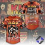KISS Love Gun 50th Anniversary Baseball Jersey