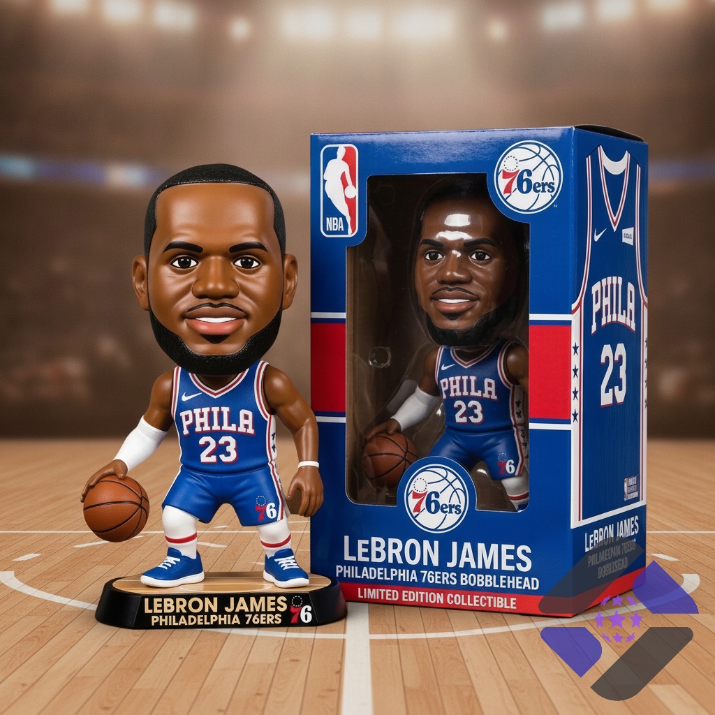 LeBron James Philadelphia 76ers Collectible Bobblehead Figure