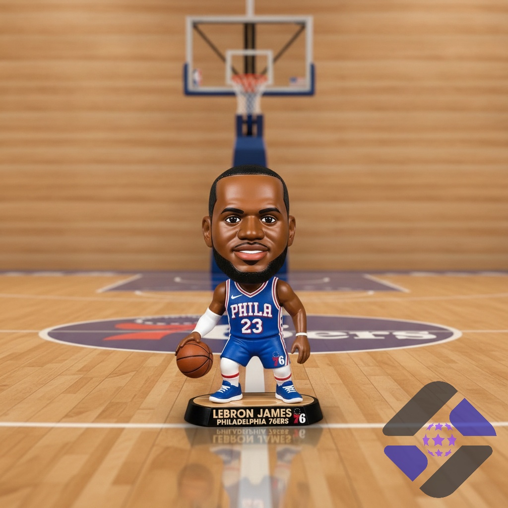 LeBron James Philadelphia 76ers Collectible Bobblehead Figure