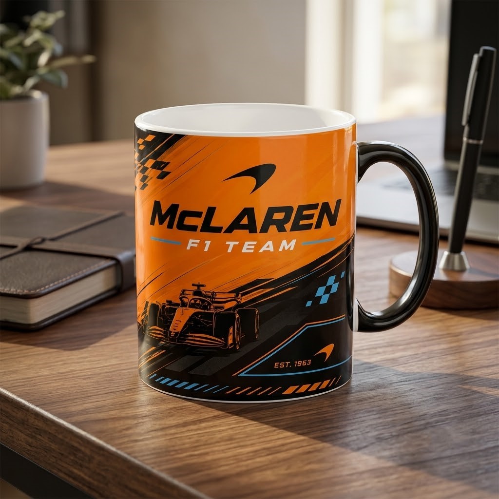 mclaren-f1-team-f1-car-est-1963-mug-1-1.jpg McLaren F1 Team F1 Car Est 1963 Custom Mug