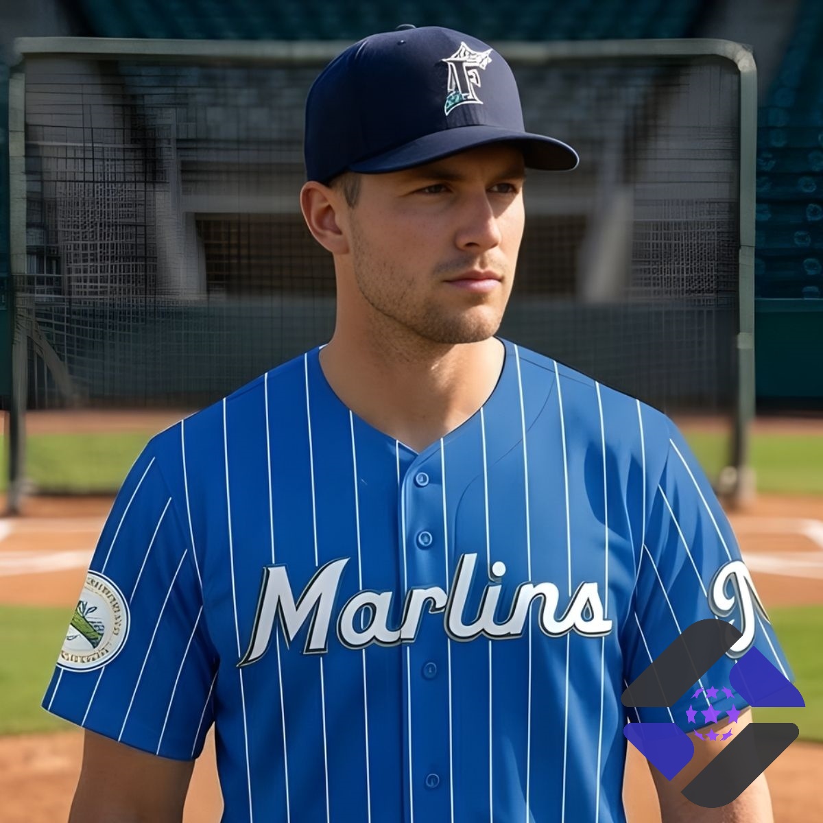 Miami Marlins Marlins Nicaraguan Heritage Celebration Jersey - Detail View