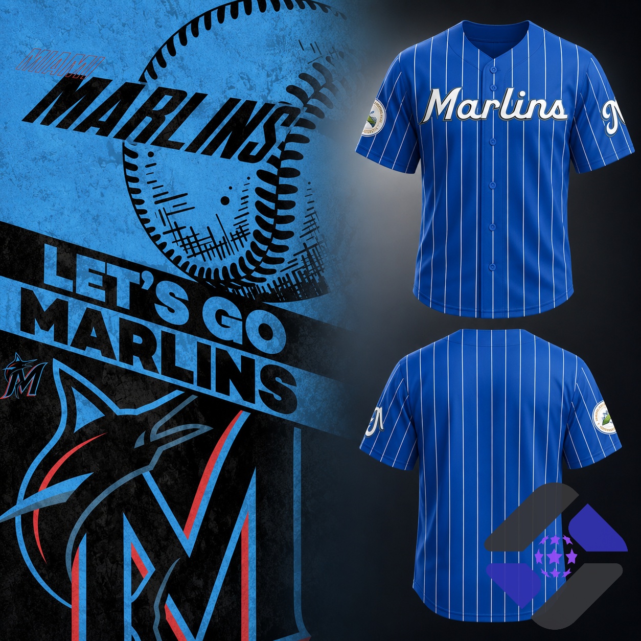 Miami Marlins Marlins Nicaraguan Heritage Celebration Jersey - Front View