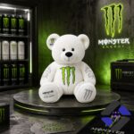 Monster Energy Ultra White Bear Plush Toy