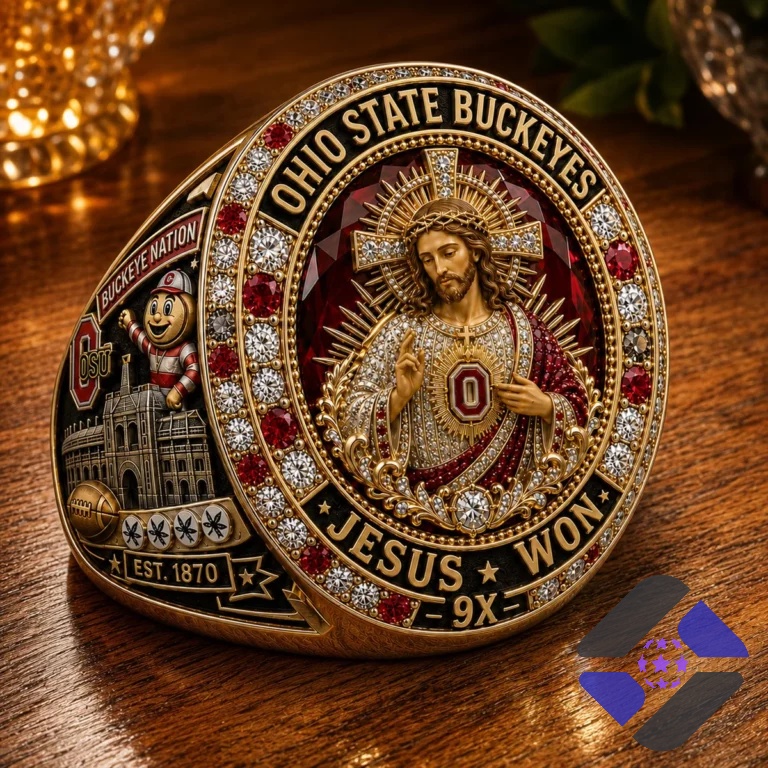 Ohio State Buckeyes Jesus Won 9X Est 1870 Championship Ring