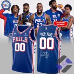 Philadelphia 76ers LeBron James Signed Custom Basketball Jersey