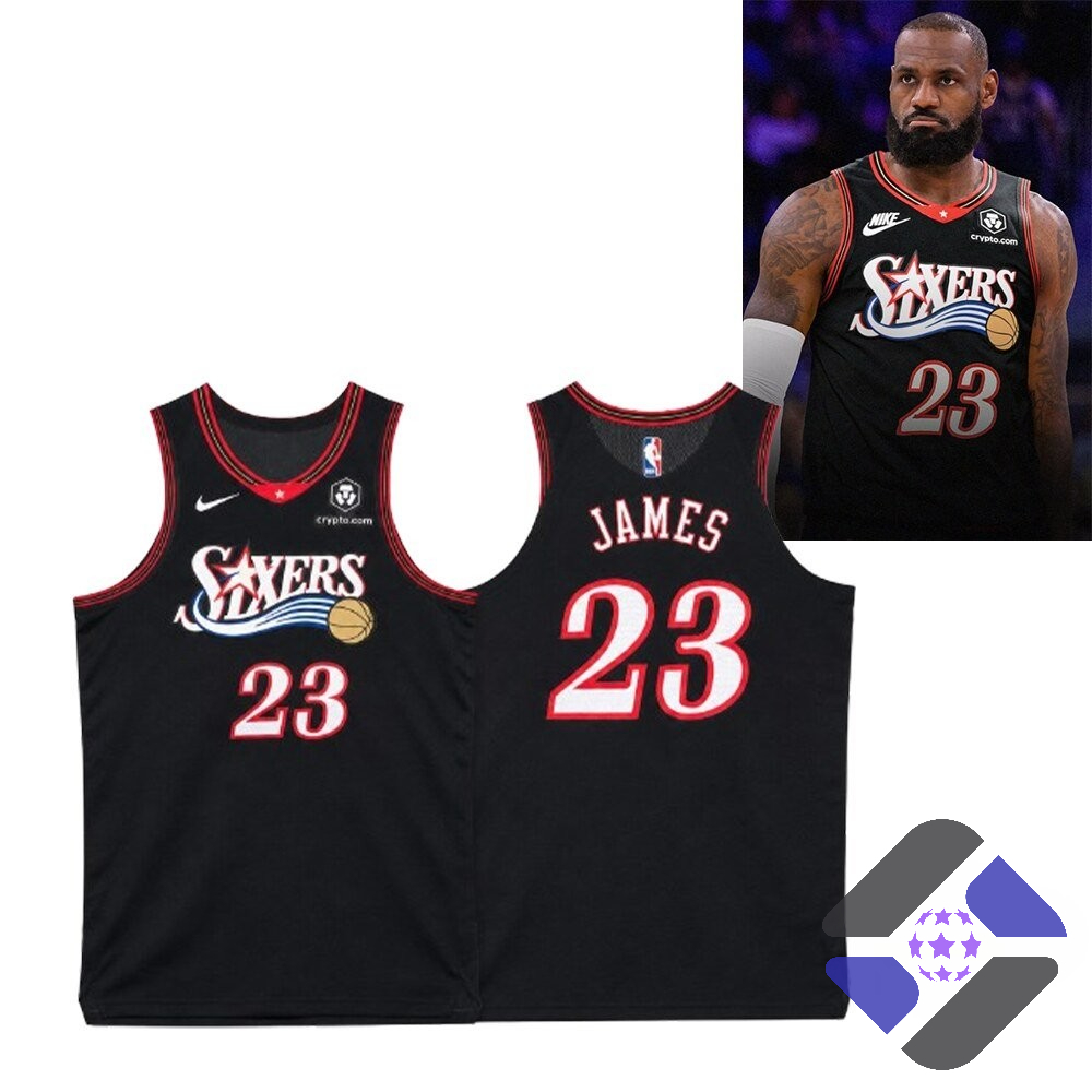 Philadelphia 76ers LeBron James Basketball Jersey - Front View