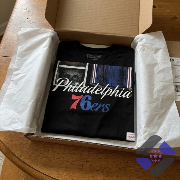 Philadelphia 76ers LeBron James Mitchell Ness Locker Room T-Shirt