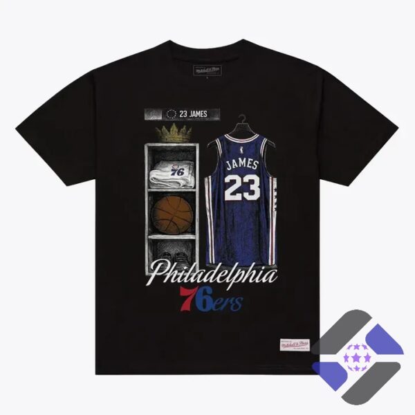 Philadelphia 76ers LeBron James Mitchell Ness Locker Room T-Shirt