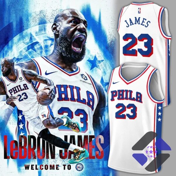 Philadelphia 76ers LeBron James Welcome Basketball Jersey