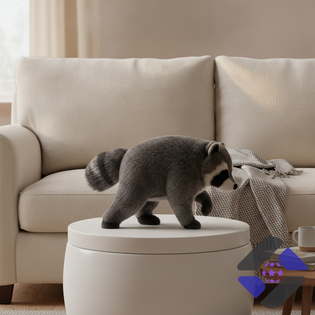 Internet Famous Raccoon Jimothy Plush Doll - Detail View