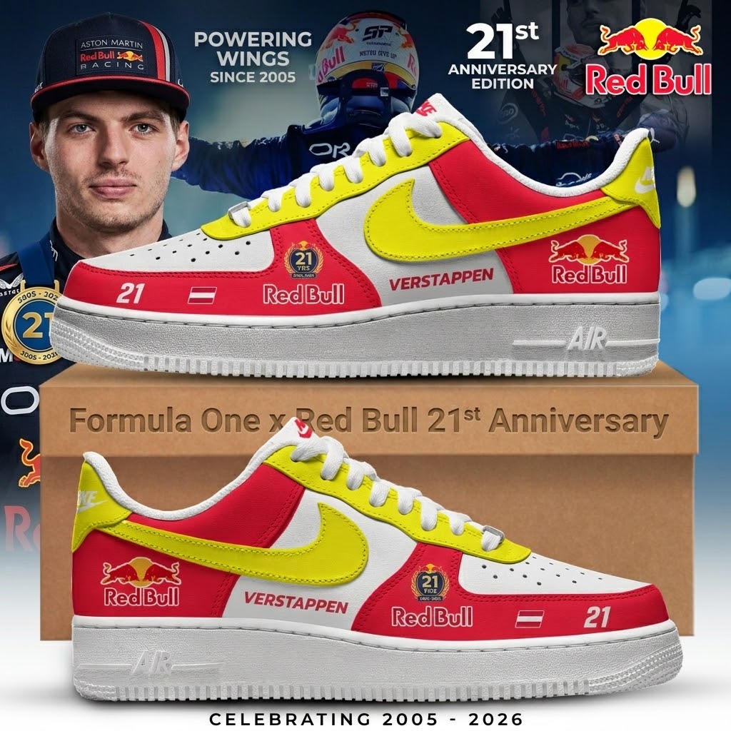 Red Bull Racing 21st Anniversary Nike Air Force 1 Sneakers
