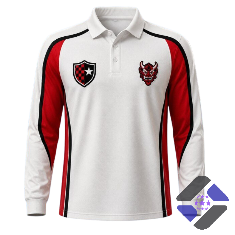 BTS SUGA Final Halftime Show FIFA World Cup 2026 Long Sleeve Polo Shirt - Detail View