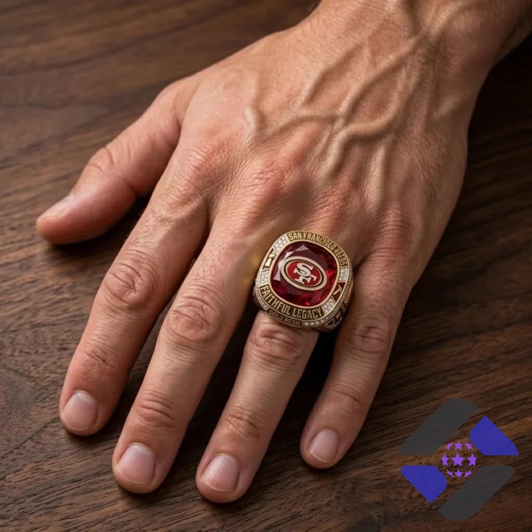 San Francisco 49ers Faithful Legacy Gold Rush Ring