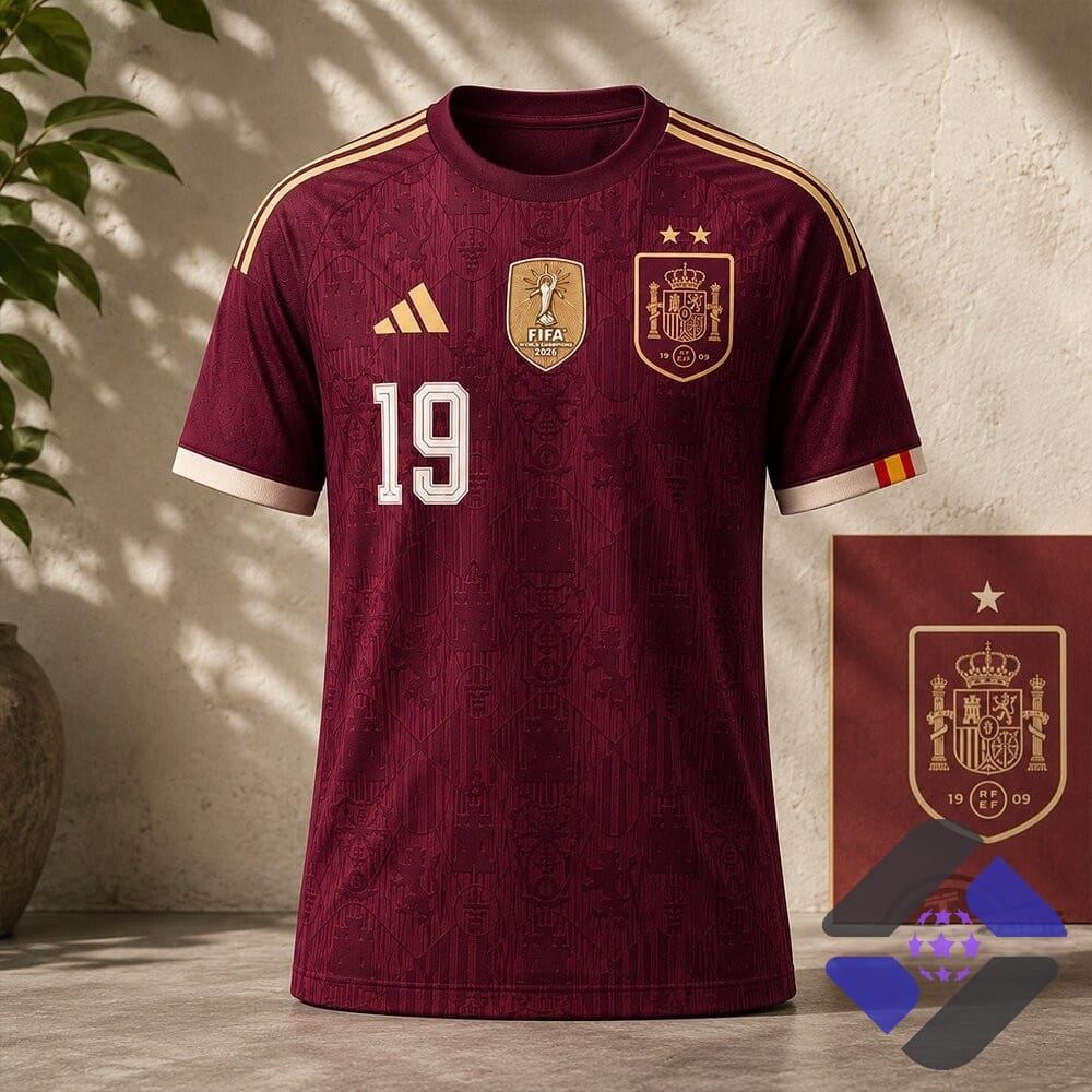 Spain Lamine Yamal FIFA World Cup 2026 Champions Football Jersey