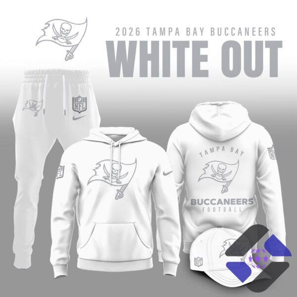 Tampa Bay Buccaneers 2026 White Out Hoodie and Jogger Set