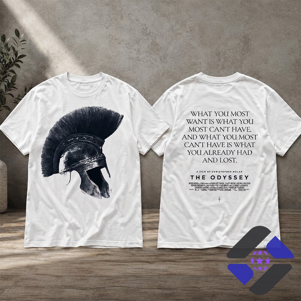 Cactus Jack xThe Odyssey Christopher Nolan T-Shirt - Front View