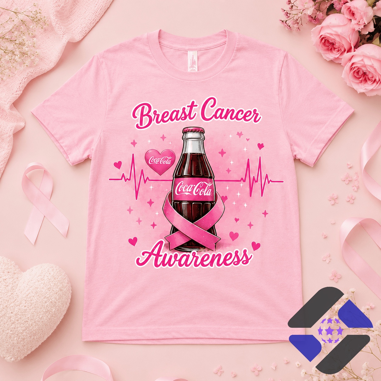 Coca-Cola Breast Cancer Awareness T-Shirt - Detail View