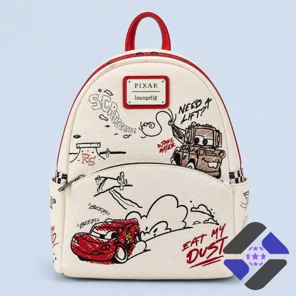 Disney Pixar Cars McQueen And Mater Doodles Backpack