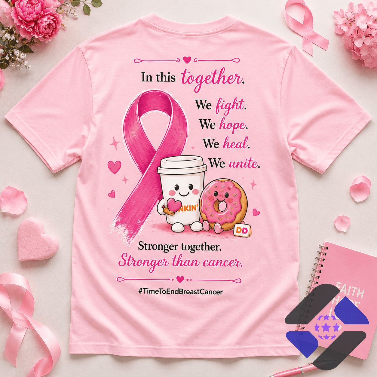 Dunkin' Breast Cancer Awareness T-Shirt