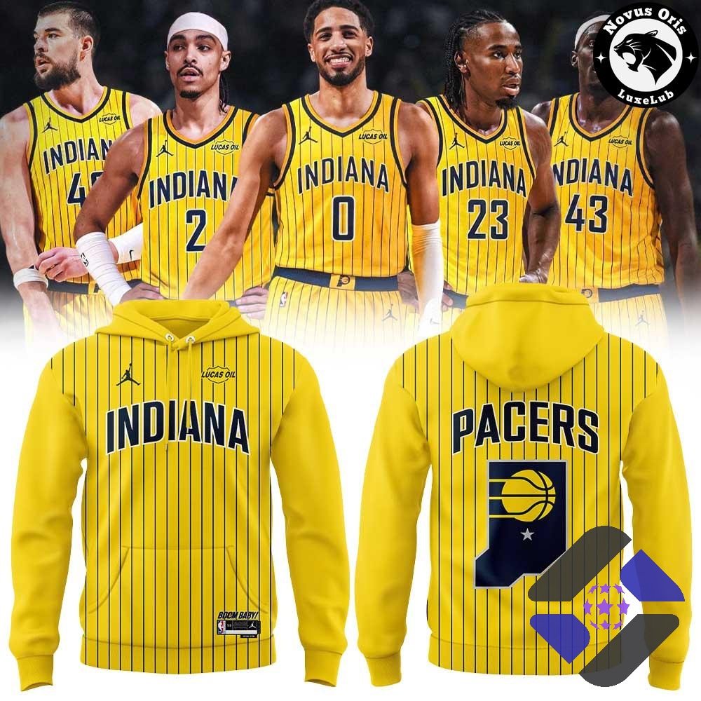 Indiana Pacers Pinstripes Statement 2026 Hoodie - Front View