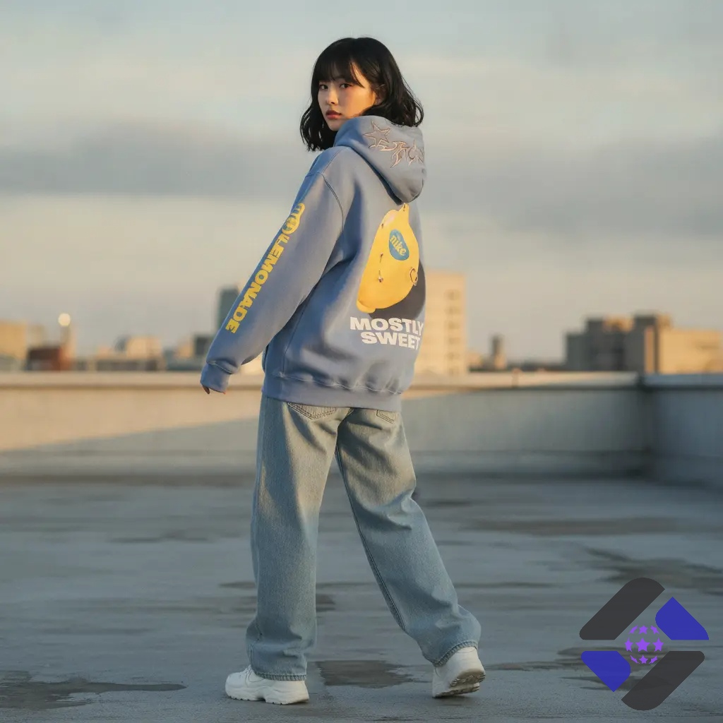 Karina aespa x Mostly Sweet Lemon Tribal Star Hoodie