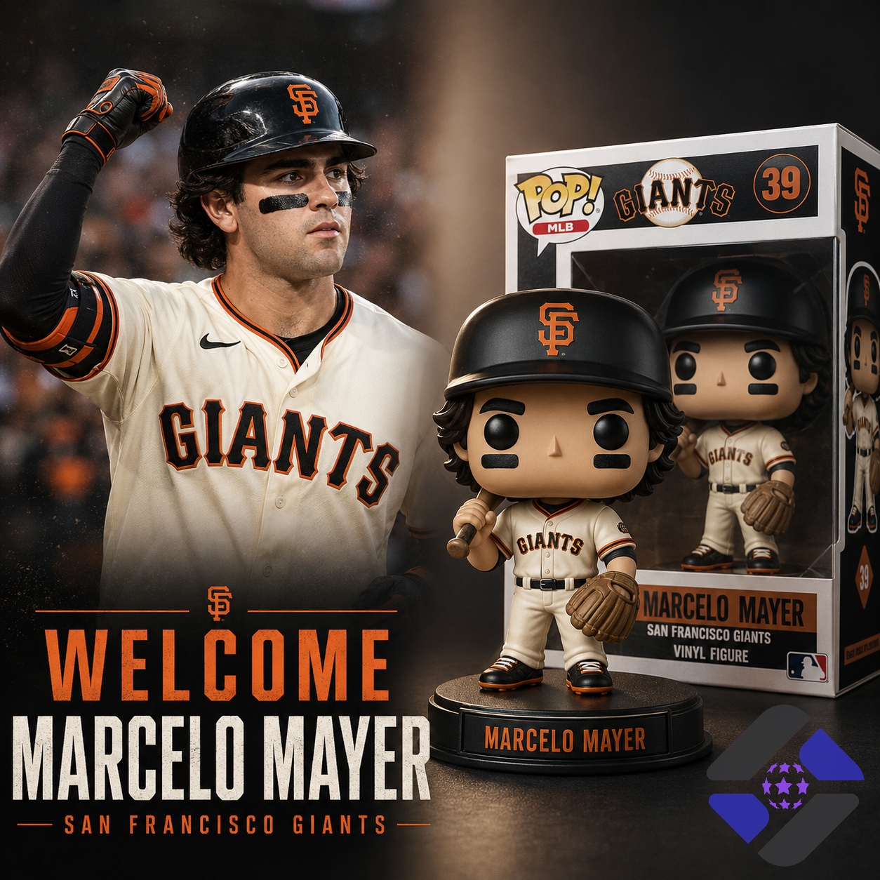 San Francisco Giants Marcelo Mayer Vinyl Figure - Front View